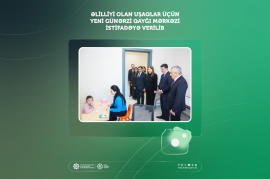 Əlilliyi olan uşaqlar üçün yeni günərzi qayğı mərkəzi istifadəyə verilib