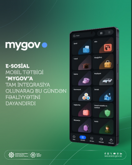 e-Sosial mobil tətbiqi “mygov”a tam inteqrasiya olunaraq bu gündən fəaliyyətini dayandırdı